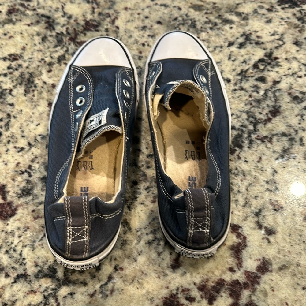 Blue Converse All Star slip on’s